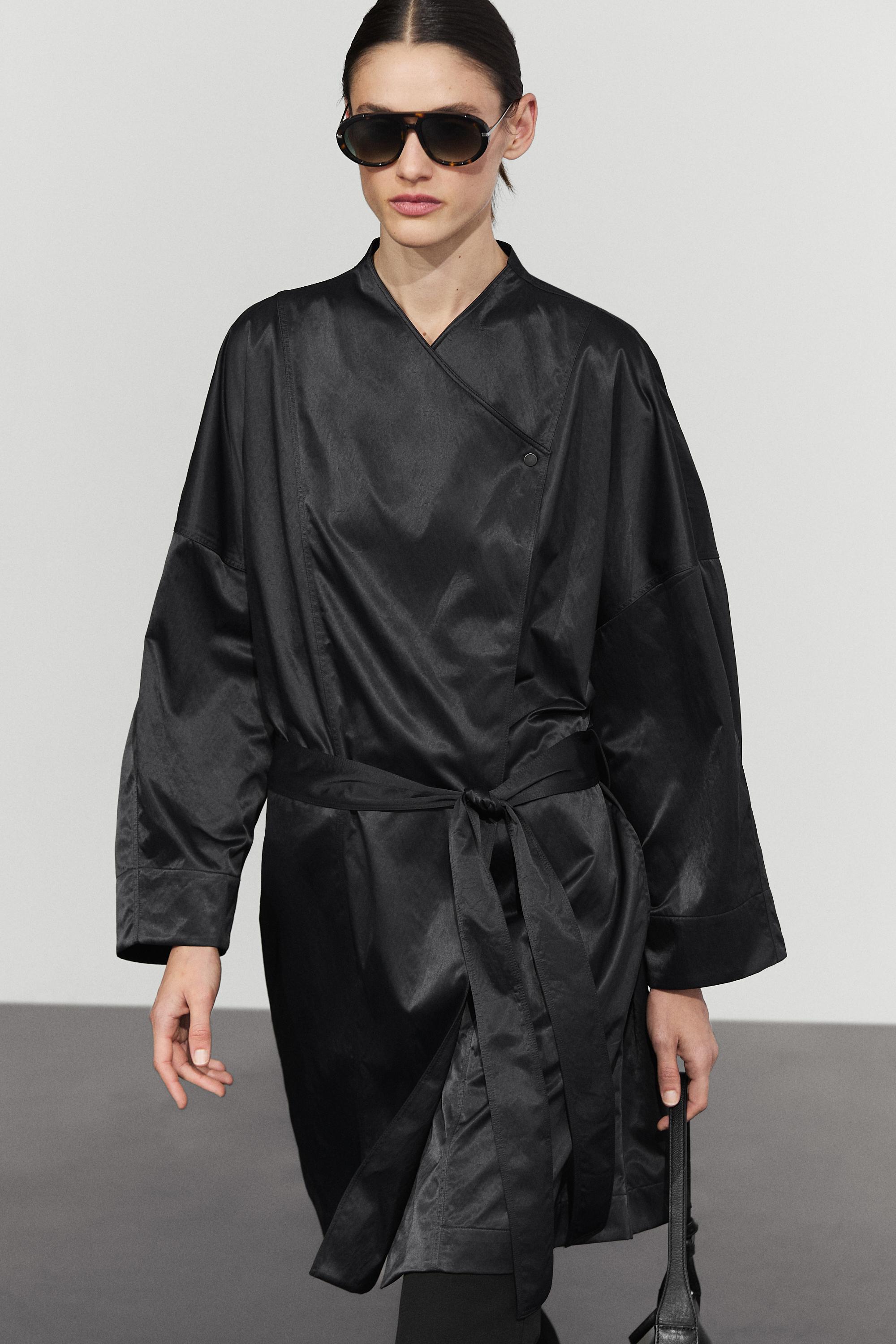 Veste croisée à nouer